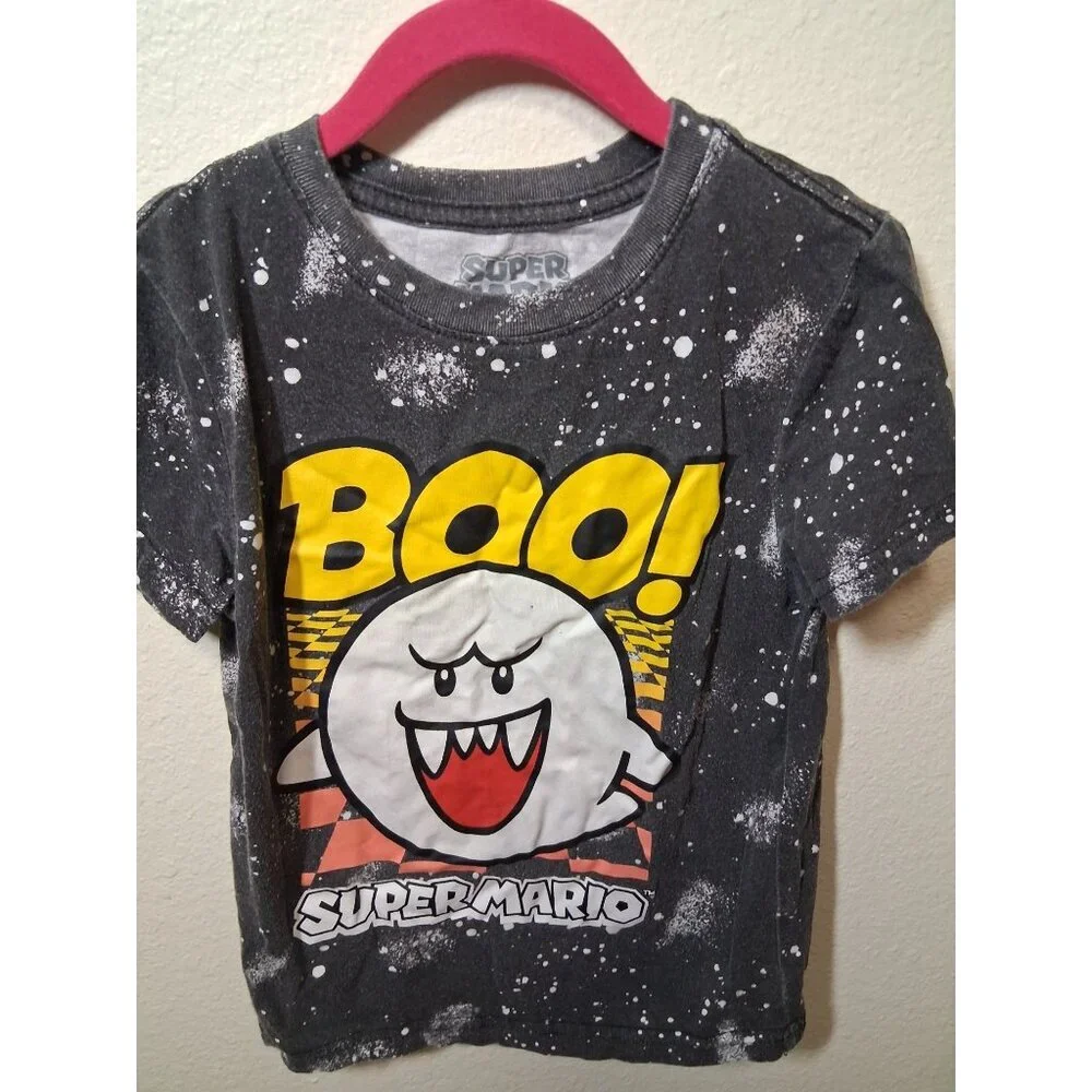 Super Mario Brothers T-shirt Bundle Short Sleeve Crew Neck Boys Size XS 4/5